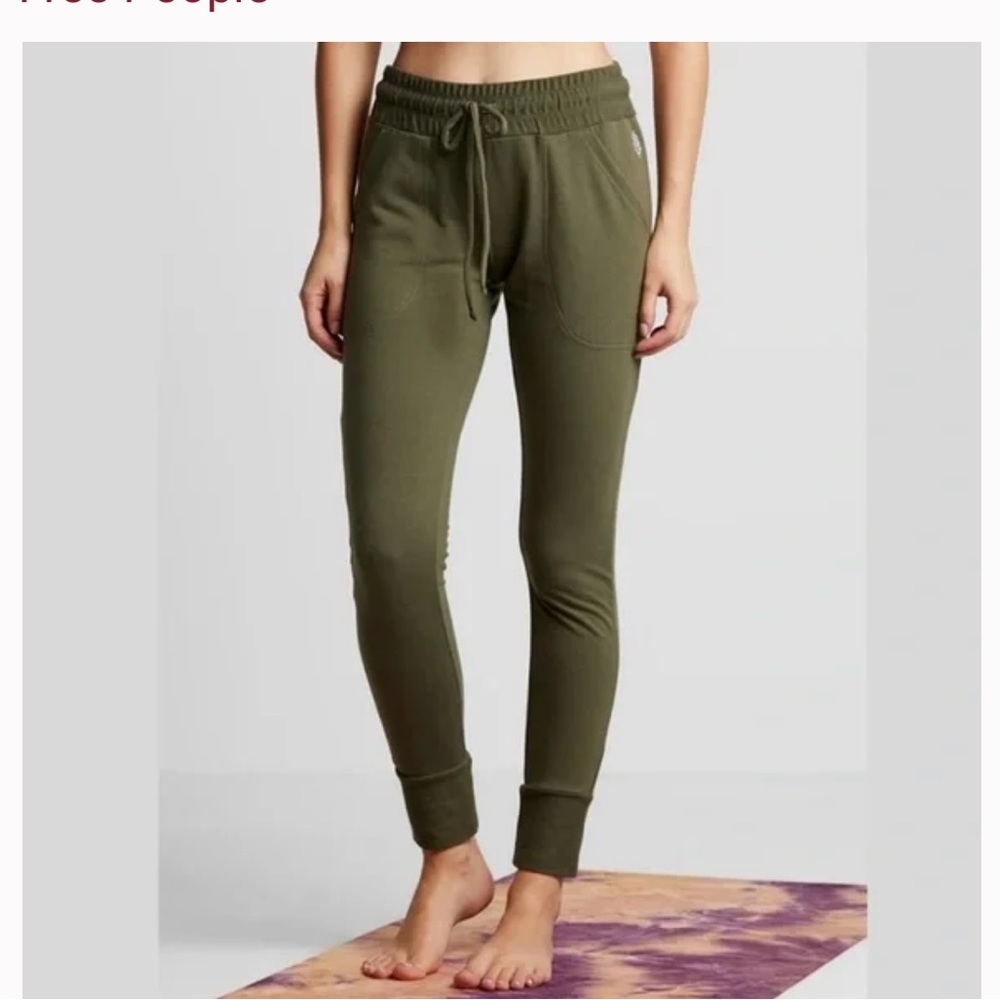 Olive Green Jogger Pants with Drawstring Waist